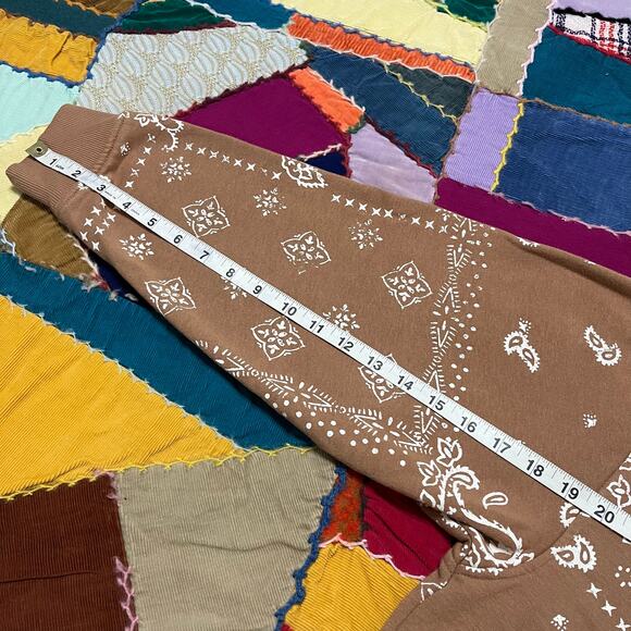 No Boundaries Bandana Style Tan Rugby Long Sleeve Large - Picture 6 of 6